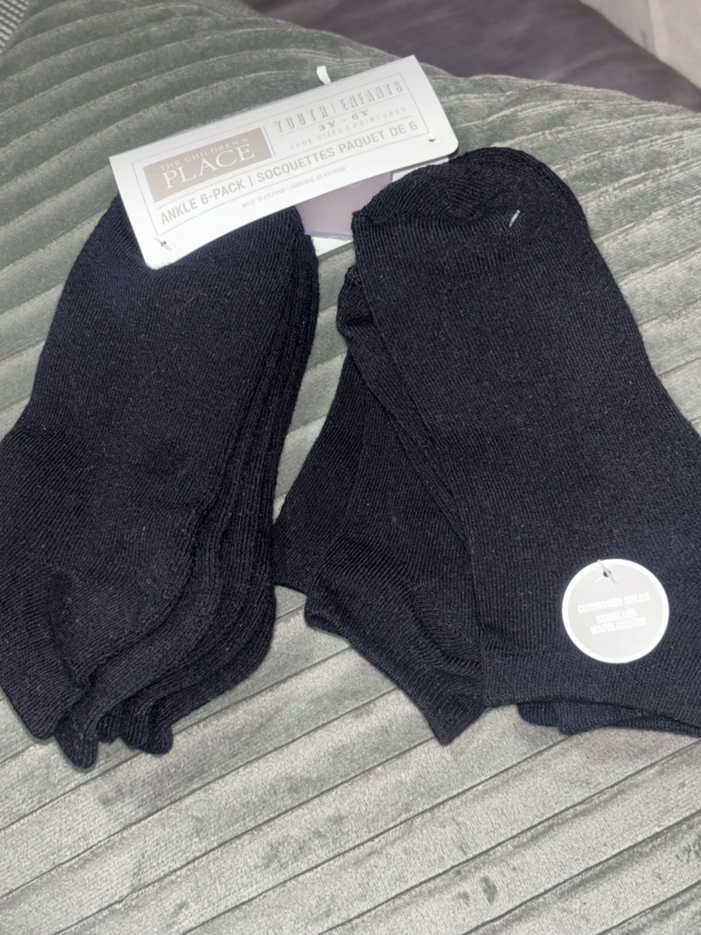 The Children's Place Black Low-Cut Athletic Sock 6-Pack